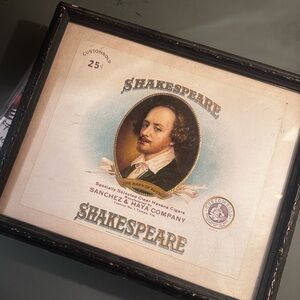 Vintage Shakespeare Sanchez & Haya Framed Cigar Label